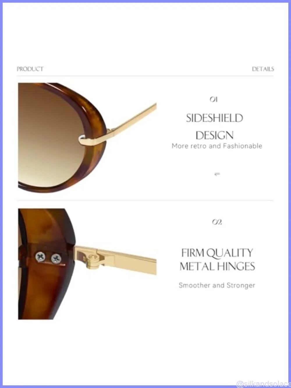Oversized Aviator Sunglasses Retro Style UV400 Protection